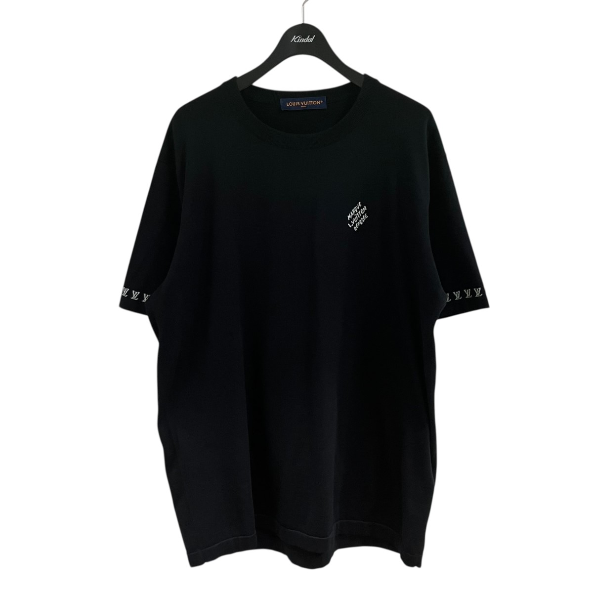 【中古】LOUIS VUITTON 編み物プルオーバー 黒いこと×白いこと 大きさ：XXL 【130426】（ルイヴィトン）
