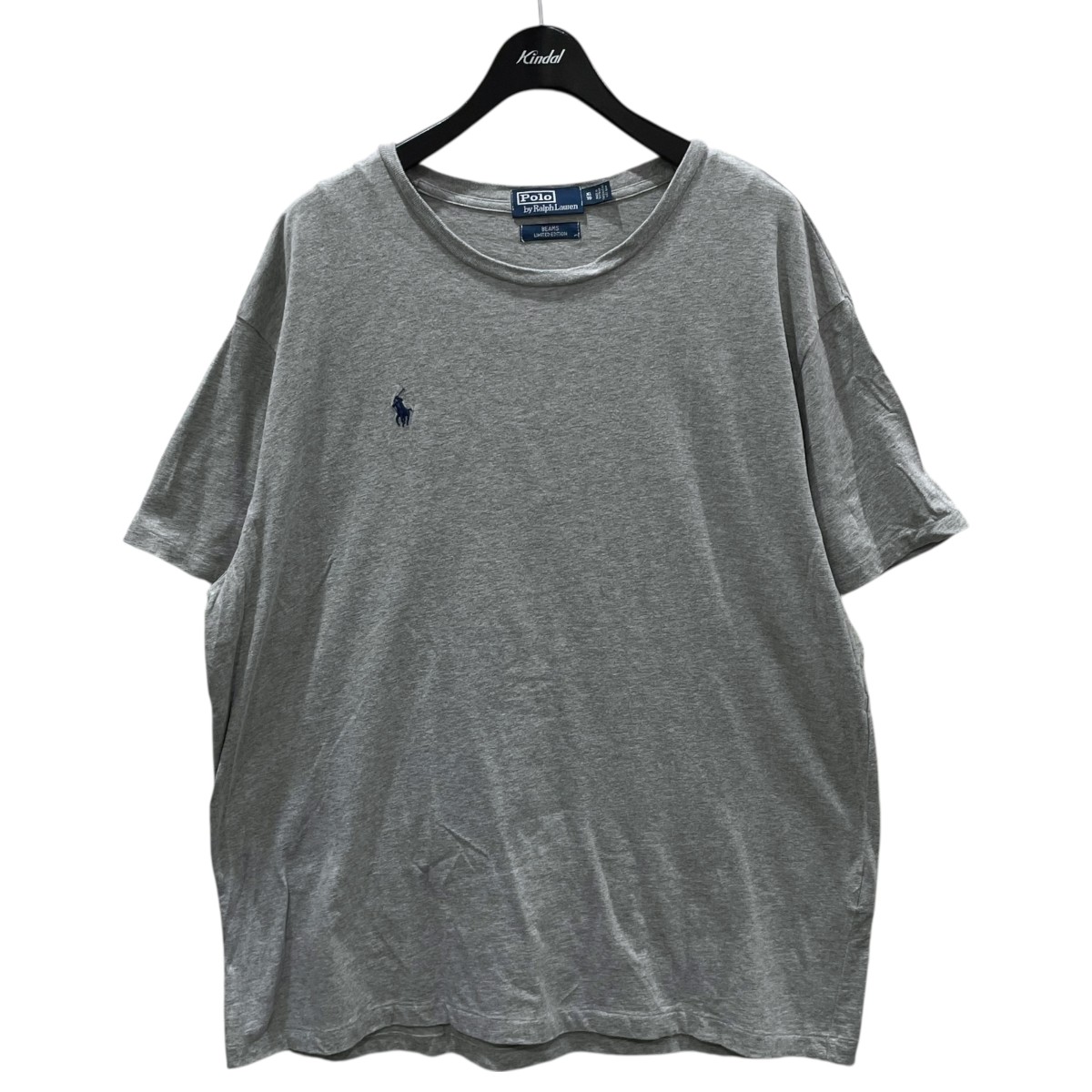 【中古】 POLO RALPH LAUREN×BEAMS　 ワンポイント刺繍Tシャツ グレー サイズ：XL 【130426】（ポロラルフローレン×ビームス）