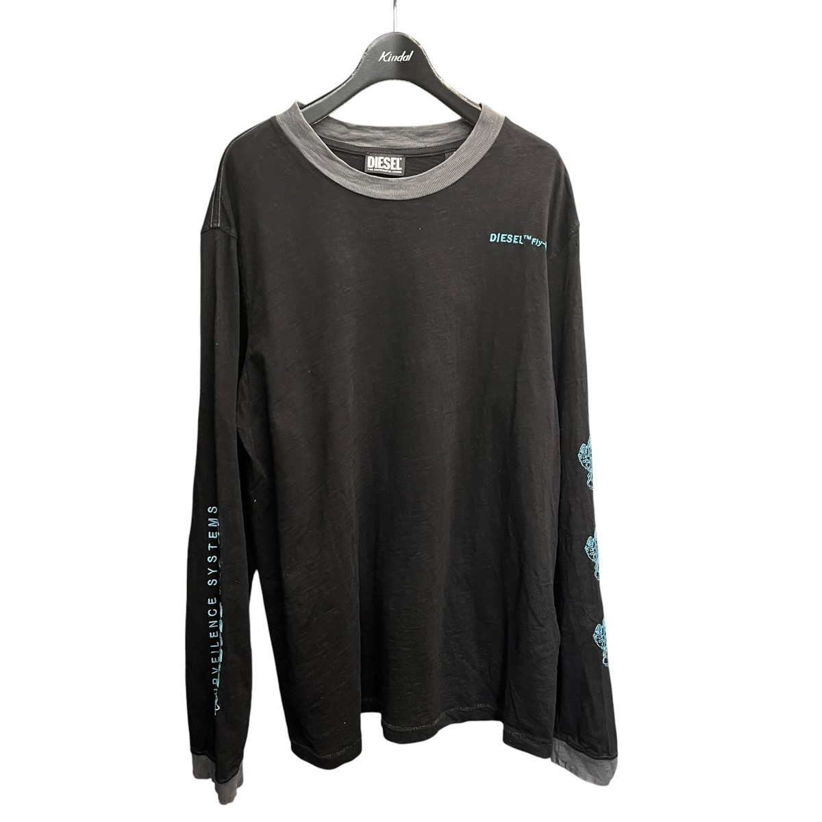 【中古】 DIESEL　 T Justle Ls E9 T Shirt ロングスリーブTシャツ a06505 ブラック サイズ：M 【130426】（ディーゼル）