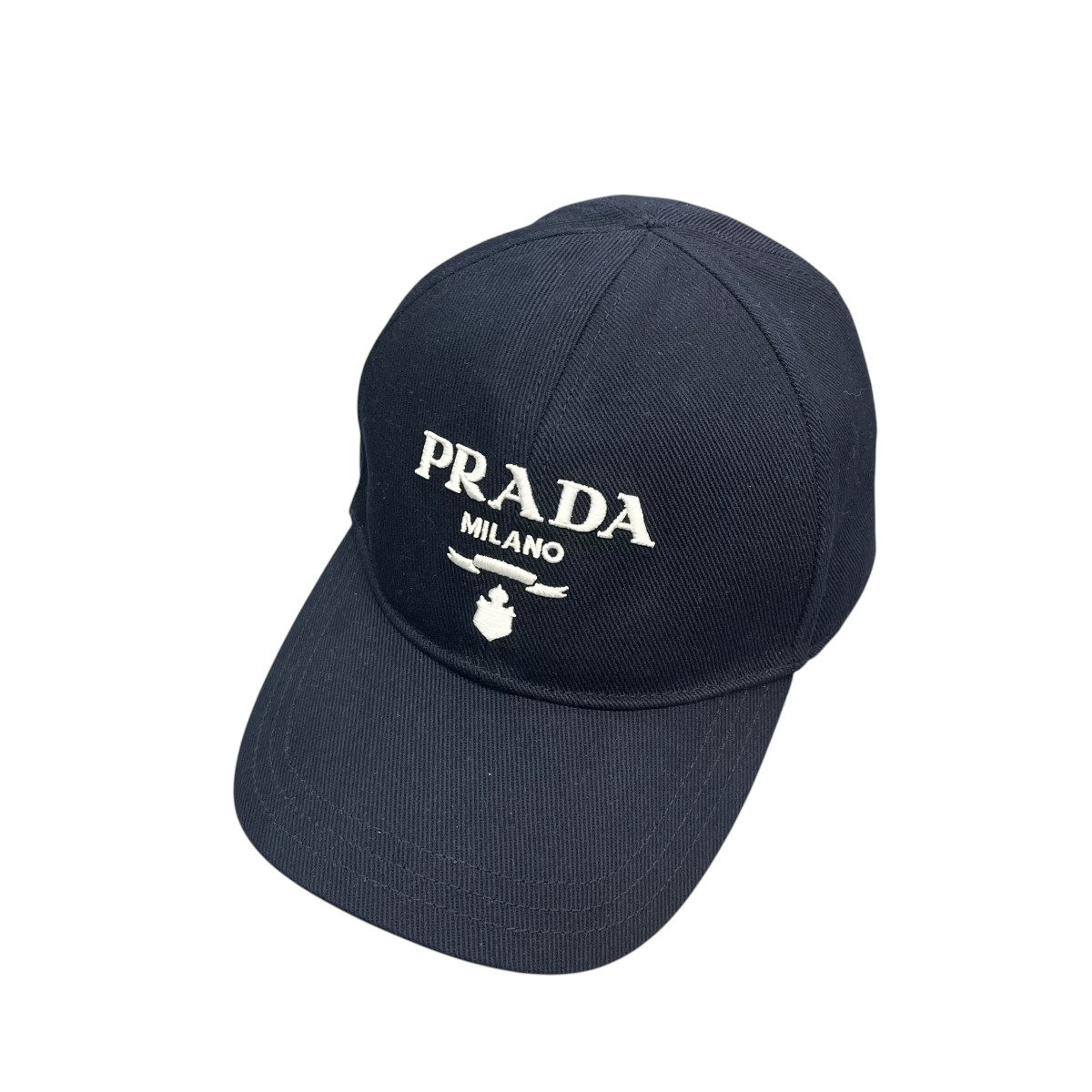 【中古】PRADA BASEBALL CAP キャップ 1HC274 2CXL ネイビー サイズ：XL 【130426】（プラダ）