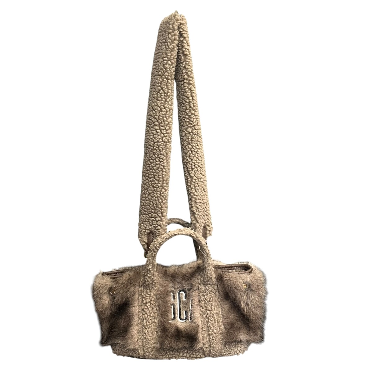 【中古】 GOOD GRIEF!　 25AW GCA EMB FAUX FUR PINT TOTE 2WAYバッグ ブラウン サイズ：- 【130426】（グッド グリーフ）