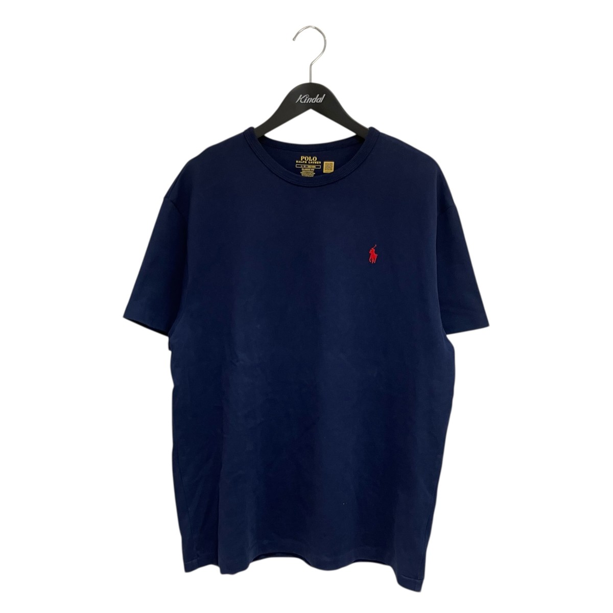 【中古】 POLO RALPH LAUREN　 ヘビーウェイト ジャージＴ 半袖Tシャツ 0200013627 ネイビー サイズ：L 【130426】（ポロラルフローレン）