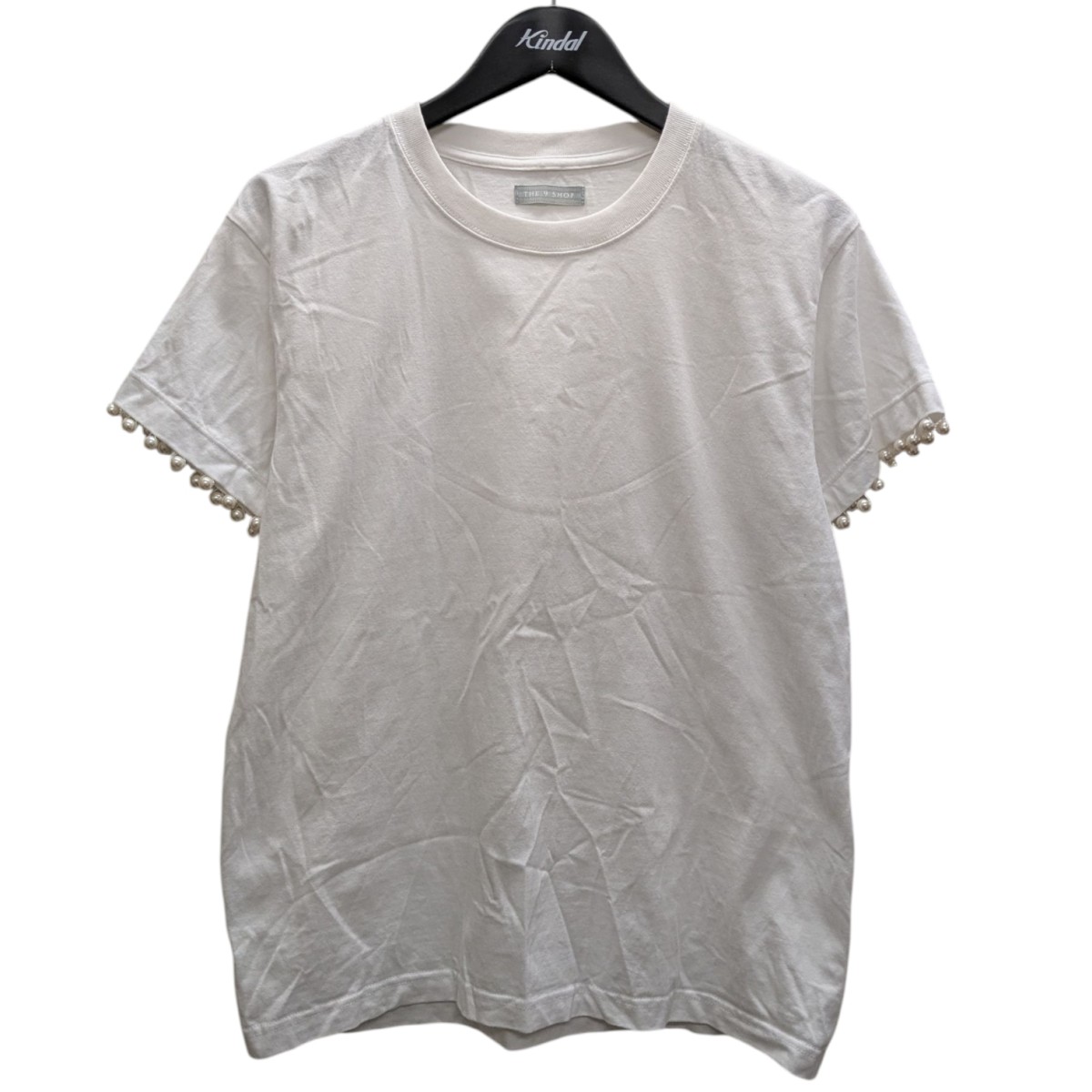 【中古】 THE 9 SHOP　 パールデザインTシャツ ホワイト サイズ：M 【140426】（ザナインショップ） 8,978円