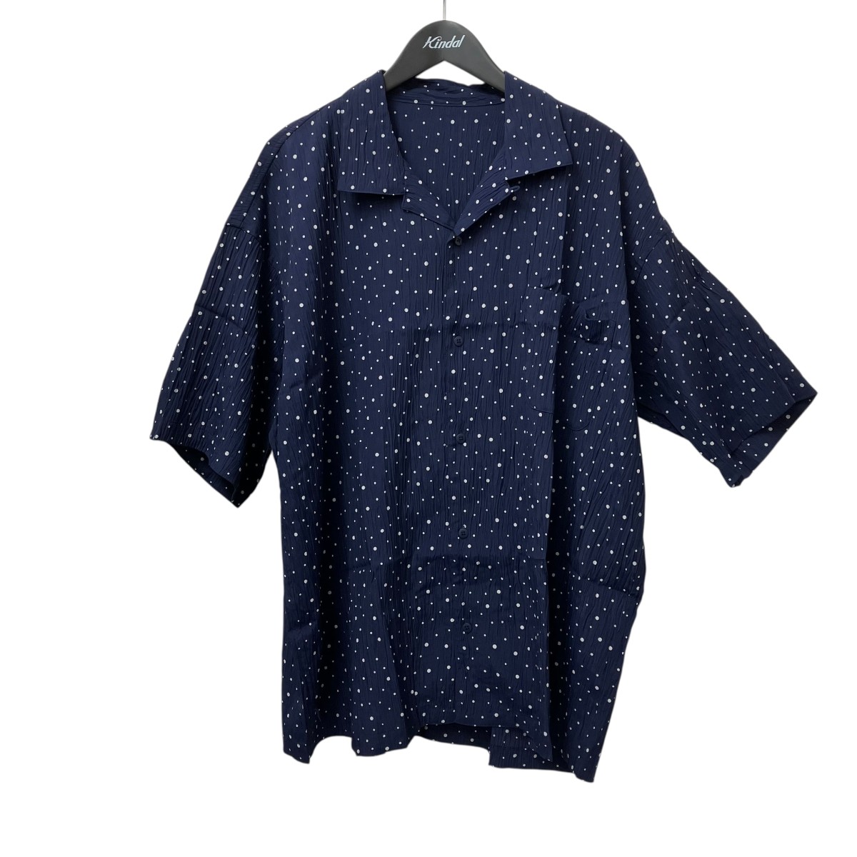 【中古】 Porter Classic　 ALOHA SHIRT CLASSY DOTS ドット柄 オープンカラーシャツ ネイビー サイズ：L 【140426】（ポータークラシック）