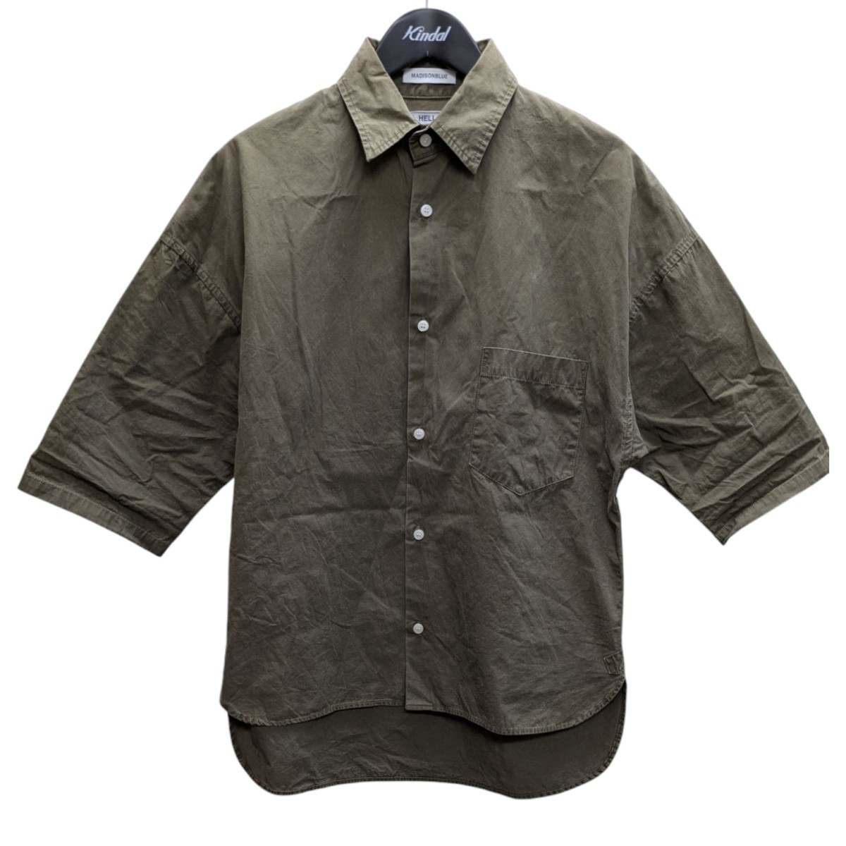 【中古】 MADISON BLUE　 25SSJ．BRADKEY SH WASHED OUT 半袖シャツ カーキ サイズ：01(S) 【140426】（マディソンブルー）