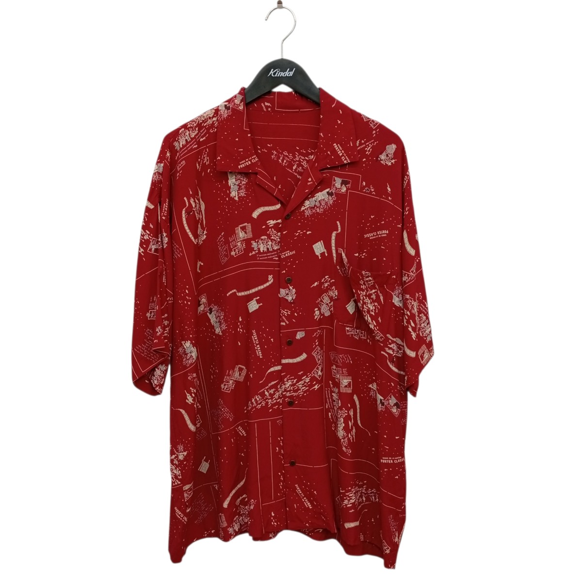 【中古】 Porter Classic　 ALOHA SHIRT FRENCH FILM 半袖開襟シャツ レッド サイズ：L 【140426】（ポータークラシック） 16,995円