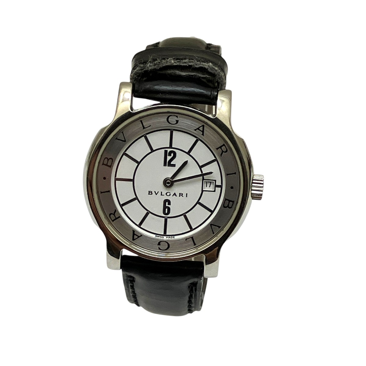 【中古】 BVLGARI　 クオーツ腕時計 ST29S ホワイト×ブラック 【140426】（ブルガリ）