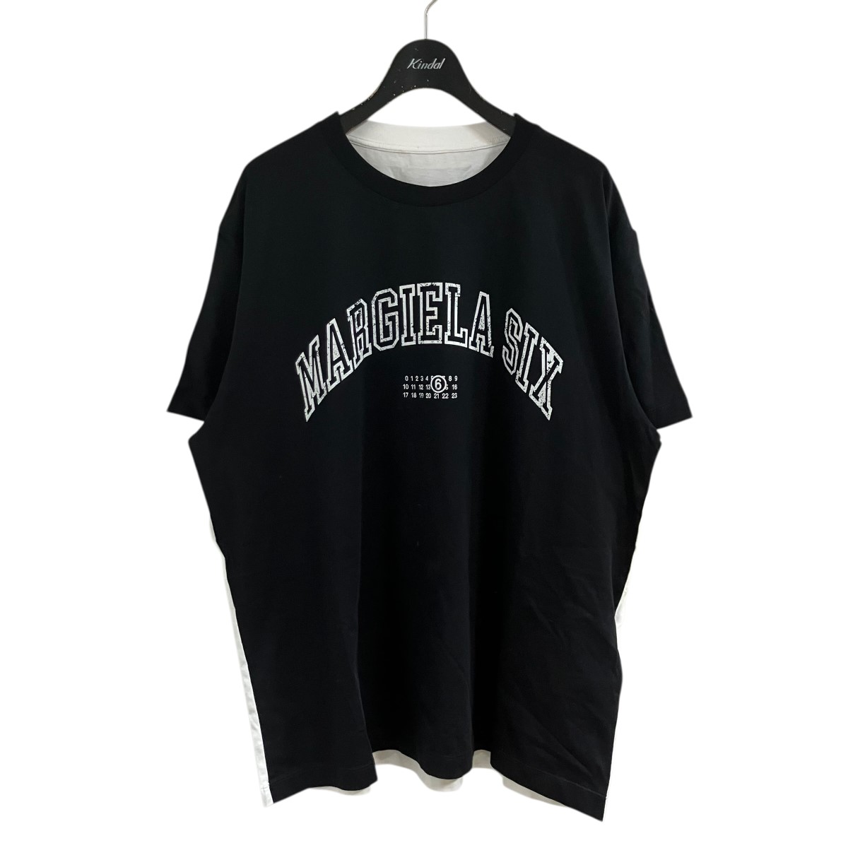 【中古】MM6 Maison Margiela　ロゴプリントTシャツ ブラック&times;ホワイト サイズ：M 【140426】（マルタンマルジェラ）｜ブランド古着のカインドオル
