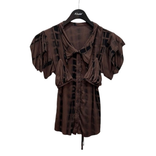 【中古】PERVERZE Bra Layered Shirt Top 0124010401 赤銅色 大きさ：F 【140426】（パーバーズ）
