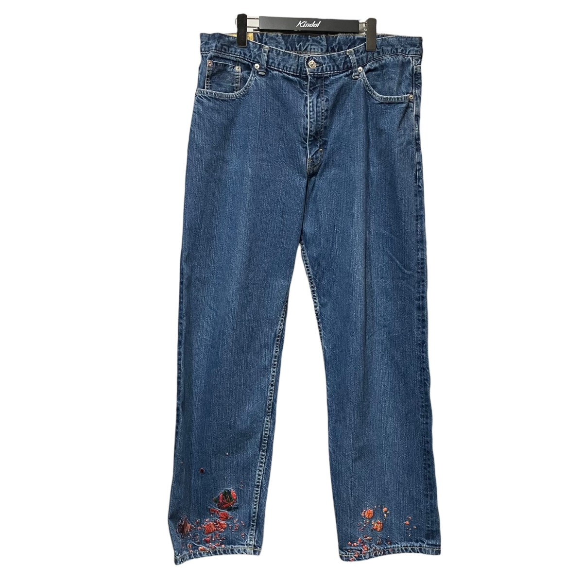 【中古】SEVEN BY SEVENエンブロイダリーデニムパンツ 800-2140041 インディゴ サイズ:L【価格見直し】|ブランド古着のカインドオル
