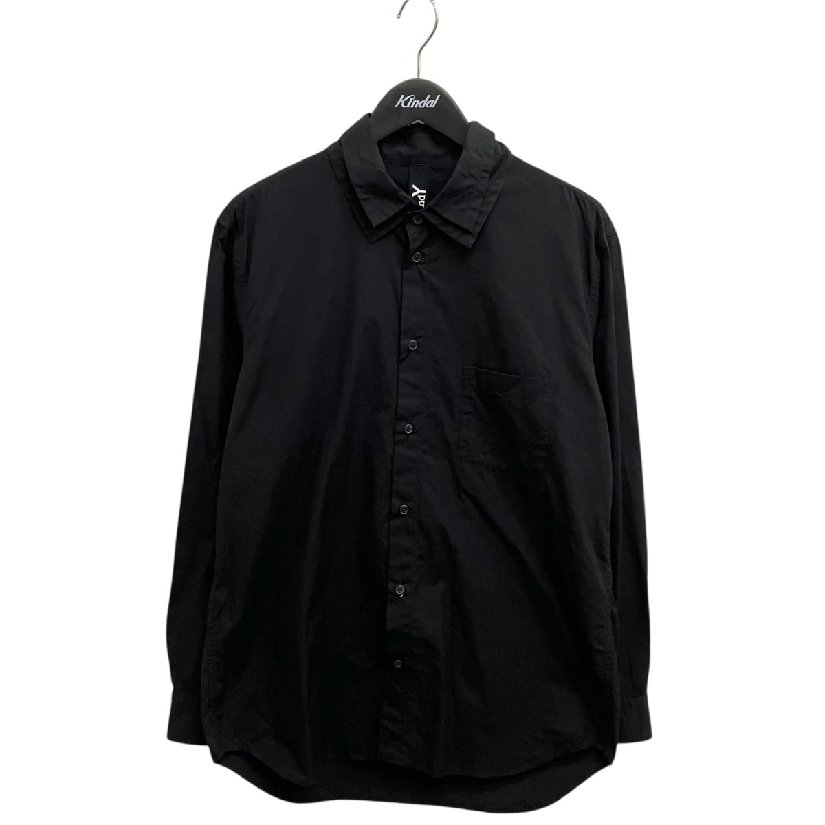 【中古】 GROUND Y　 W Collar shirt 長袖シャツ GA-B07-001 ブラック サイズ：3 【150426】（グラウンドワイ）