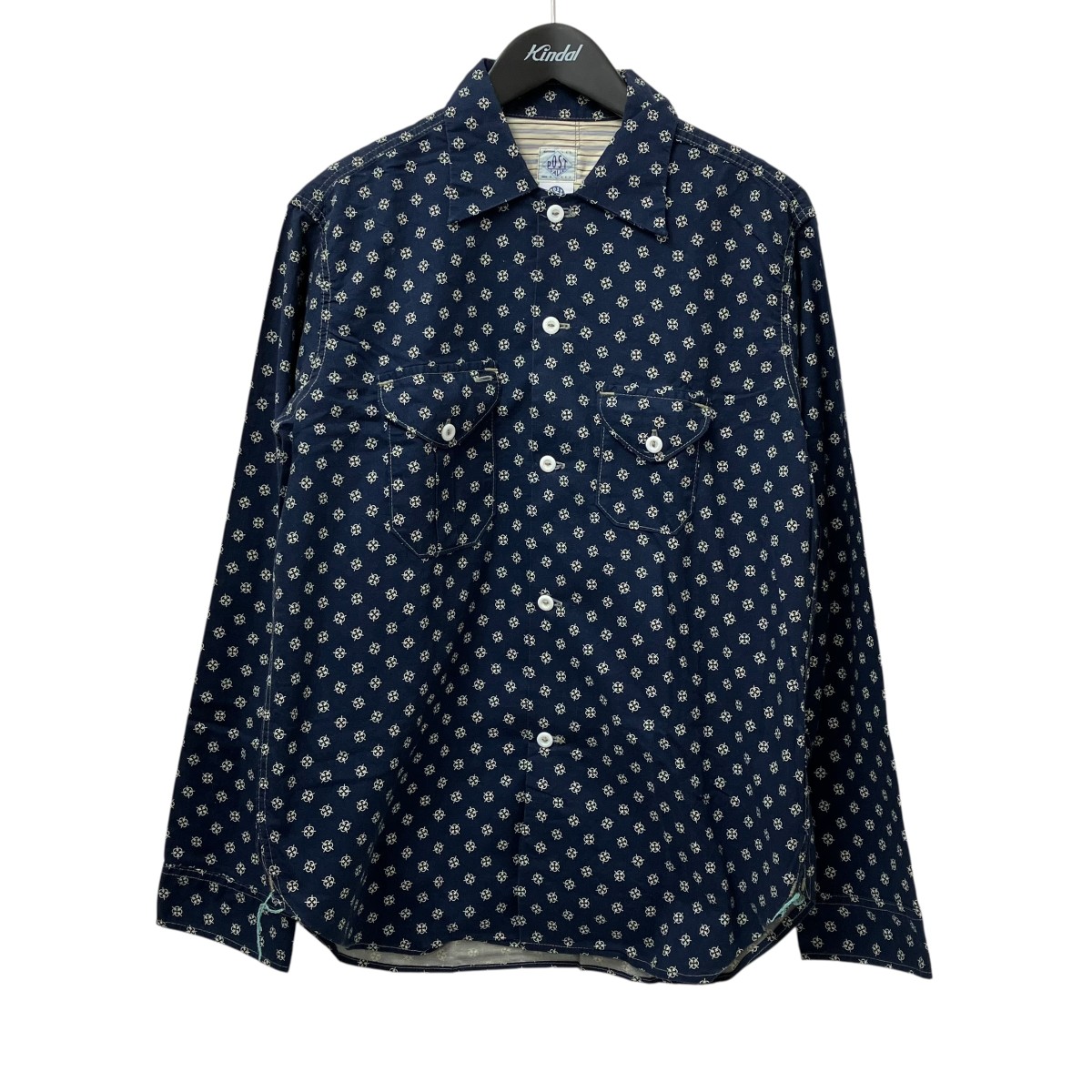 【中古】POST O’ALLS 総柄ティーシャツ 米国海軍 大いさ：M 【150426】（ポストオーバーオールズ） メンズファッション-その他-トップス