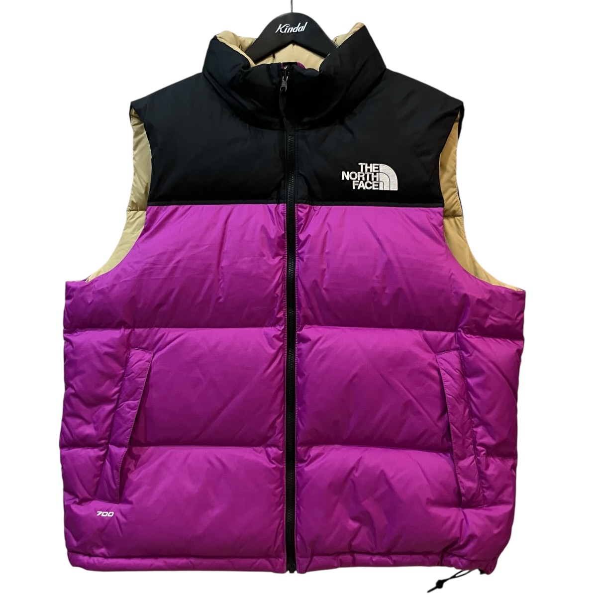 【中古】THE NORTH FACE「1996 RETRO NUPTSE VEST」 ダウンベスト NF0A3JQQ ピンク&times;ブラック サイズ：XL【価格見直し】｜ブランド古着のカインドオル
