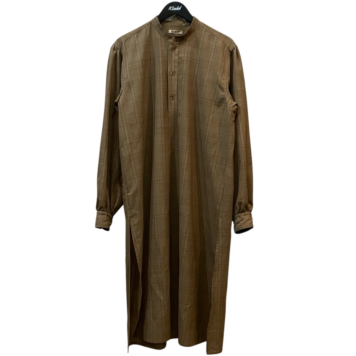 【中古】 Randy　 23SS モックネックロングシャツ SS23 RSH06 ブラウン サイズ：ONE 【150426】（ランディー）