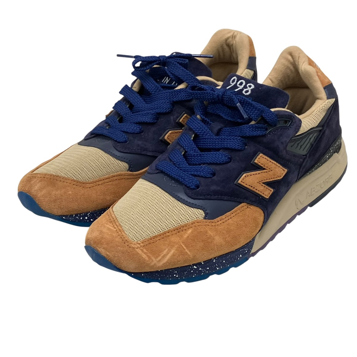 【中古】 NEW BALANCE　 Made in Usa Made Responsibly ローカットスニーカー ネイビー×ベージュ サイズ：28cm 【150426】（ニューバランス）