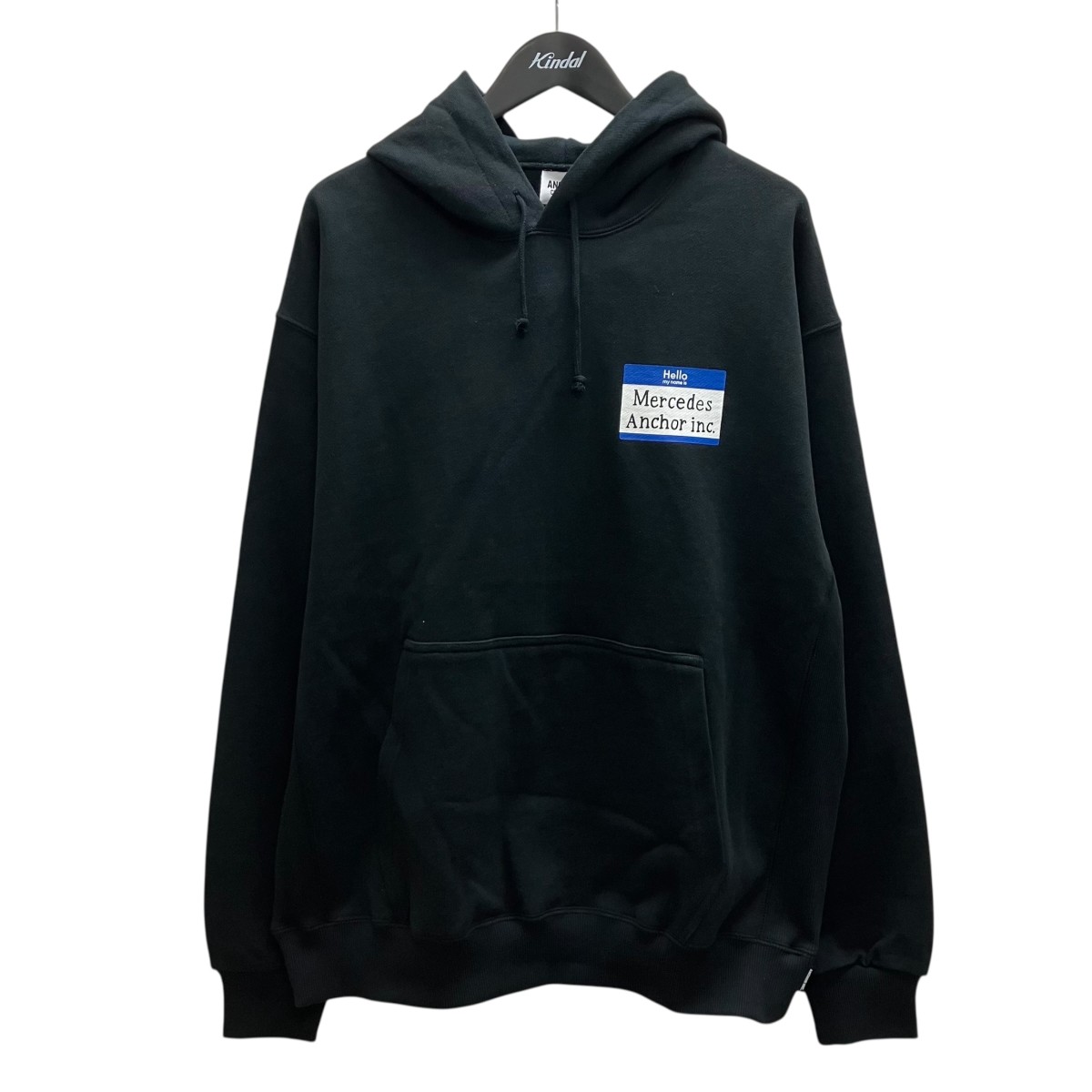 【中古】\u003cBR\u003eANCHOR INC\u003cBR\u003e26SS NAME BADGE LABEL HOODIE ティーシャツパーカー 黒いこと 大きさ：XL\u003cBR\u003e【通貨価値思いなおす】