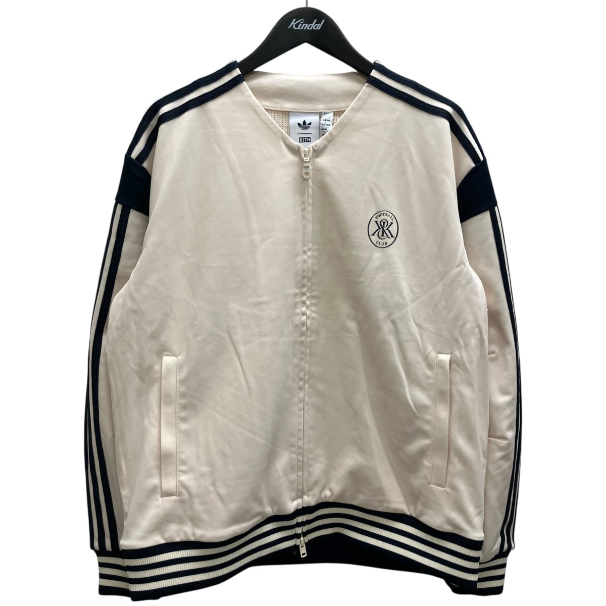 【中古】KITH&times;adidas　25AW トラックジャケット カーキ サイズ：L 【170626】（キス&times;アディダス）｜ブランド古着のカインドオル