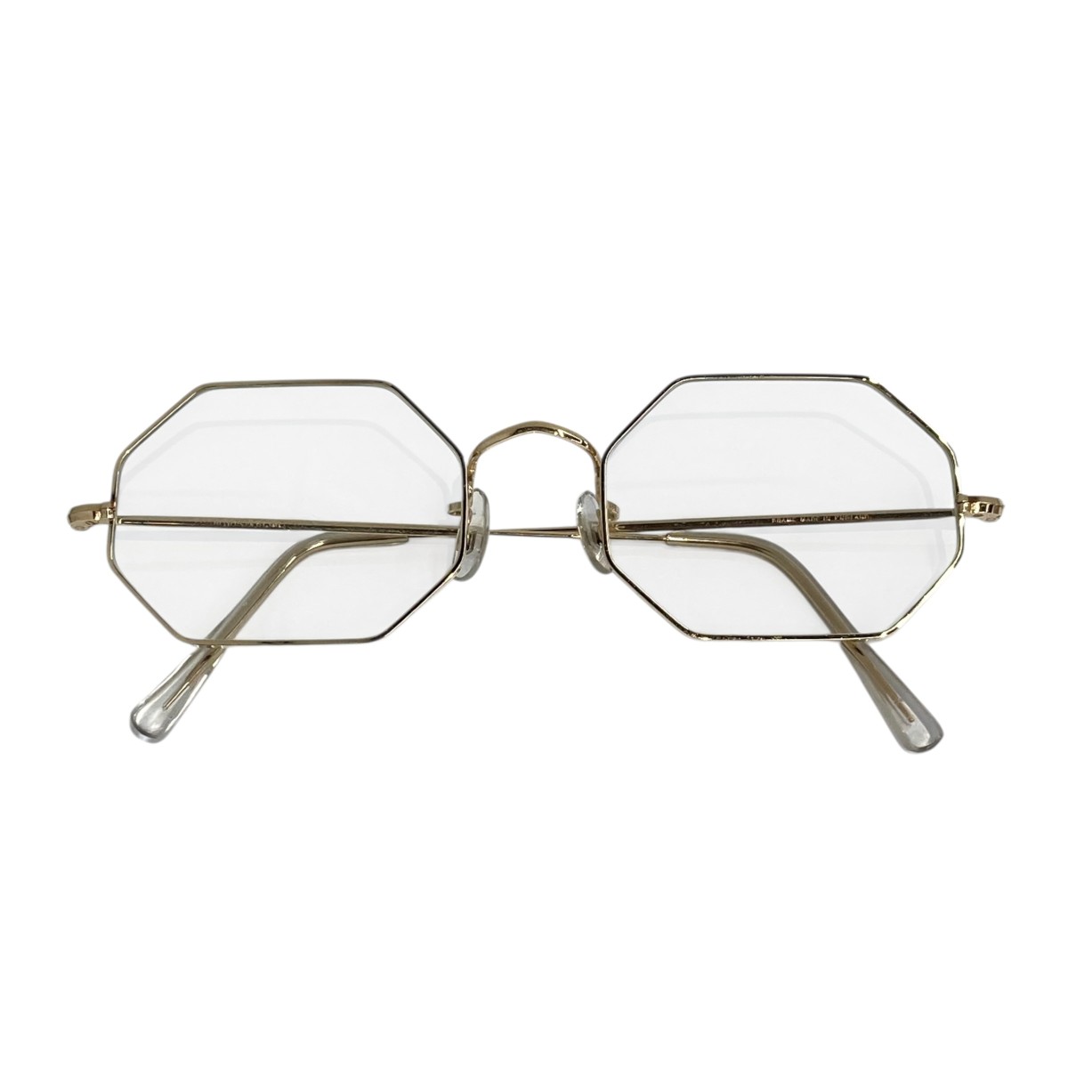 【中古】ALGHA octagon 1970s メガネ ゴールド 【150426】（藻類）