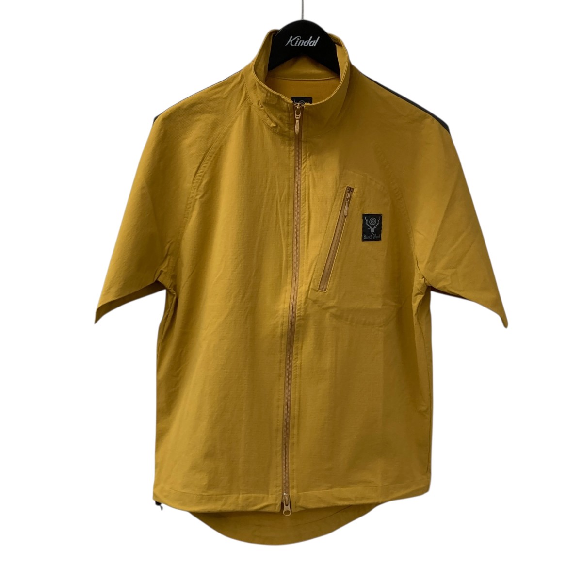 【中古】 south2 west8 OT536 S.L. S S ZIPPED TRAIL SHIRT ジップアップジャケット イエロー サイズ:XS 【150426】(サウス2ウエスト8)