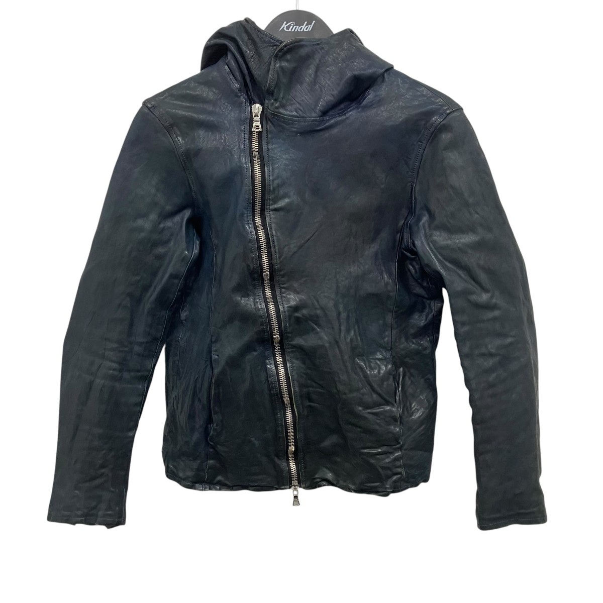 【中古】ISAMU KATAYAMA BACKLASHフーデッドレザージャケット ブラック サイズ：M【価格見直し】｜ブランド古着のカインドオル