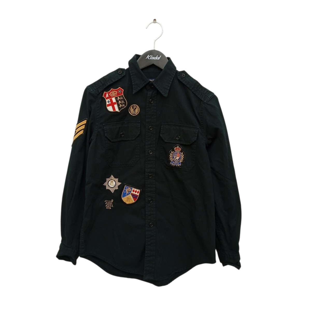 【中古】 POLO RALPH LAUREN　 ミリタリーシャツ ブラック サイズ：XS 【150426】（ポロラルフローレン）