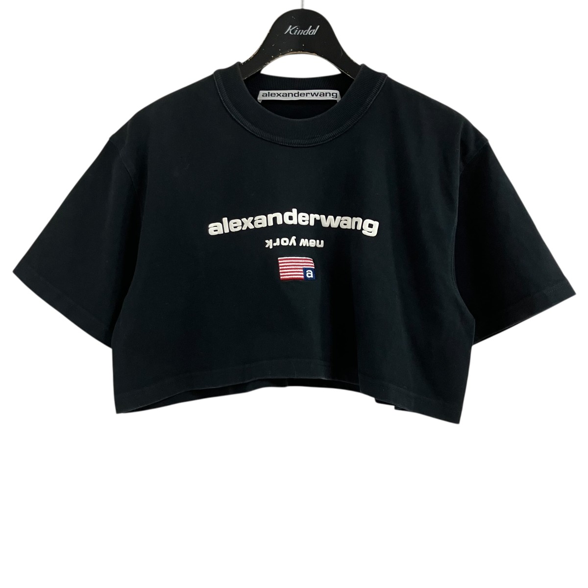 【中古】 ALEXANDER WANG ロゴ半袖Tシャツ ブラック サイズ:S 【150426】(アレキサンダーワン)