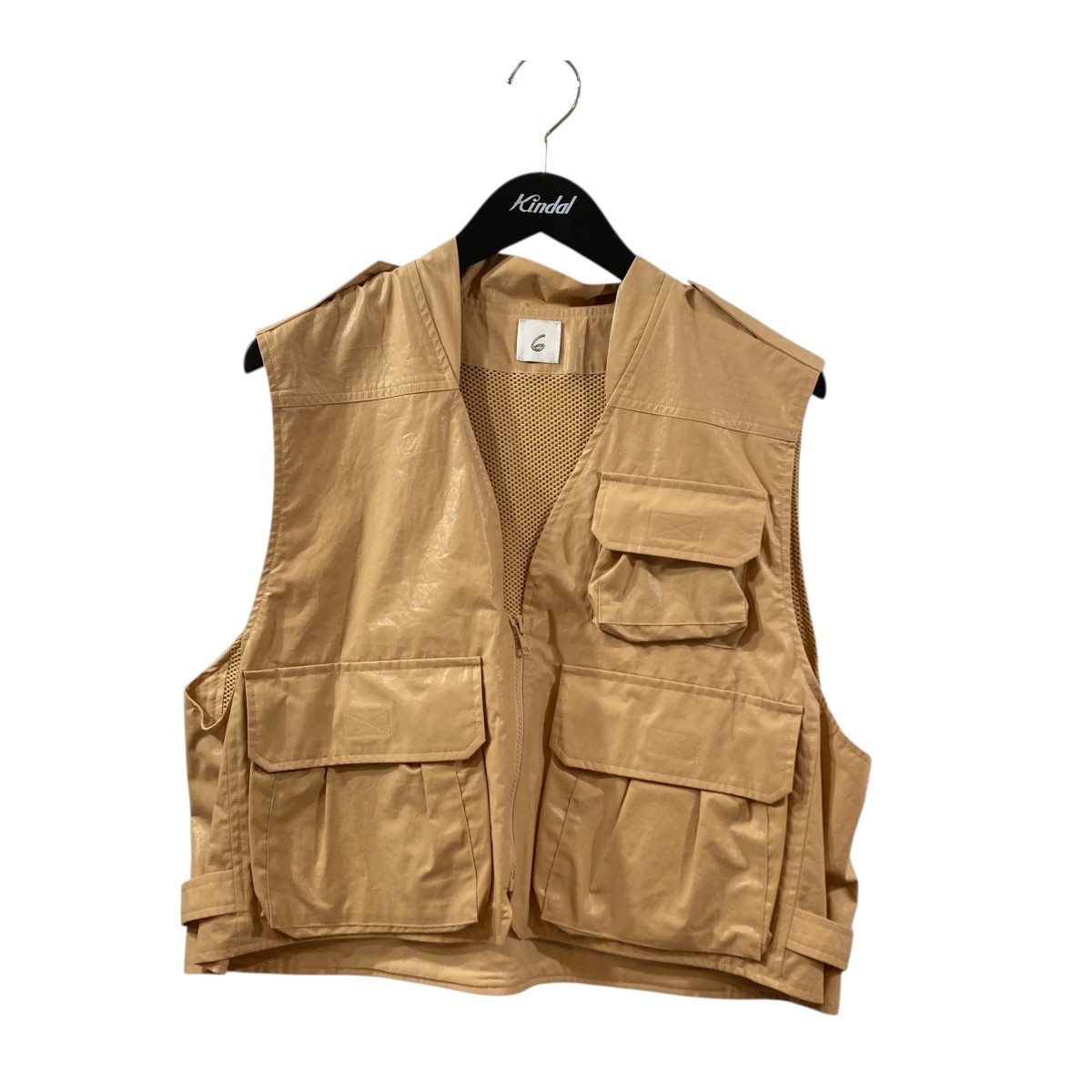 【中古】\u003cBR\u003e6(ROKU) BEAUTY＆YOUTH\u003cBR\u003e綿織物 魚釣り 限りない 8616-199-0092 ベージュ 大いさ：一大いさ\u003cBR\u003e【必要経費思いなおす】 レディースファッション-トップス