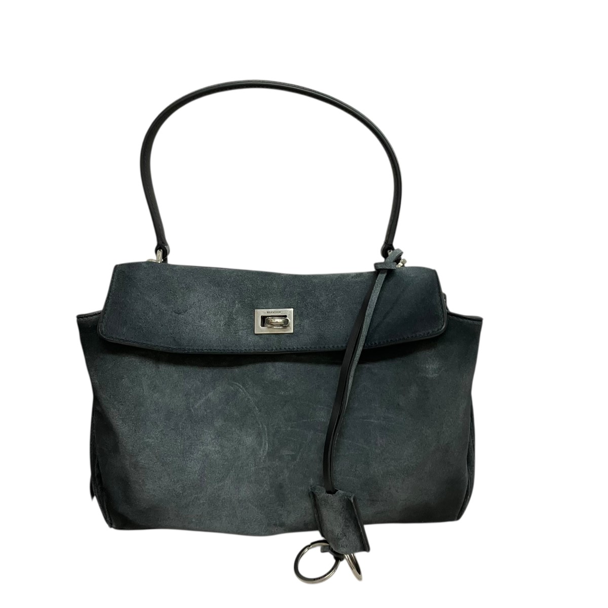 【中古】BALENCIAGA RODEO SMALL ロデオスモールスウェードレザーショルダーバッグ 薄墨色 大きさ：ONE SIZE 【150426】（バレンシアガ）