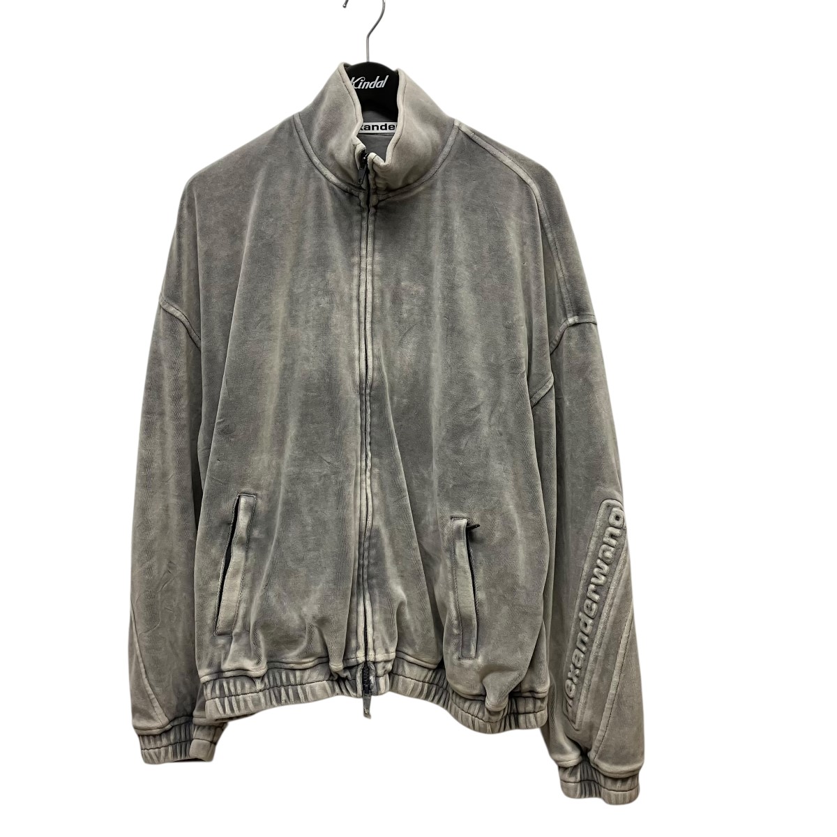 【中古】ALEXANDER WANG ロゴベロアジップトラックジャケット UCC4242030 薄墨色 大きさ：XS 【150426】（アレキサンダーワン）