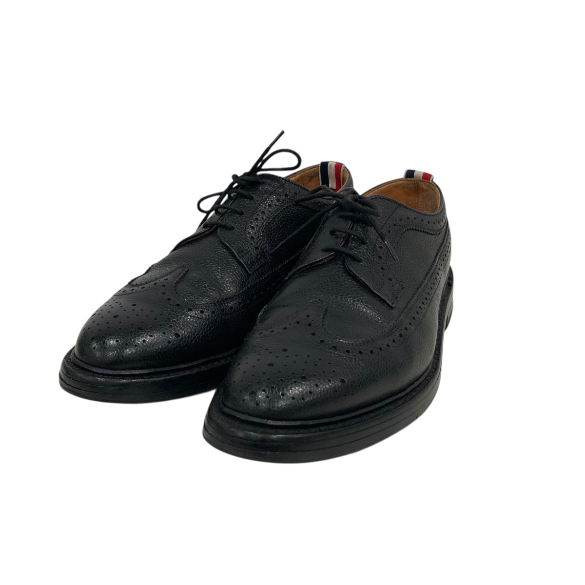 【中古】 THOM BROWNE． NEW YORK　 ドレスシューズ ブラック サイズ：9 【160426】（トムブラウンニューヨーク）