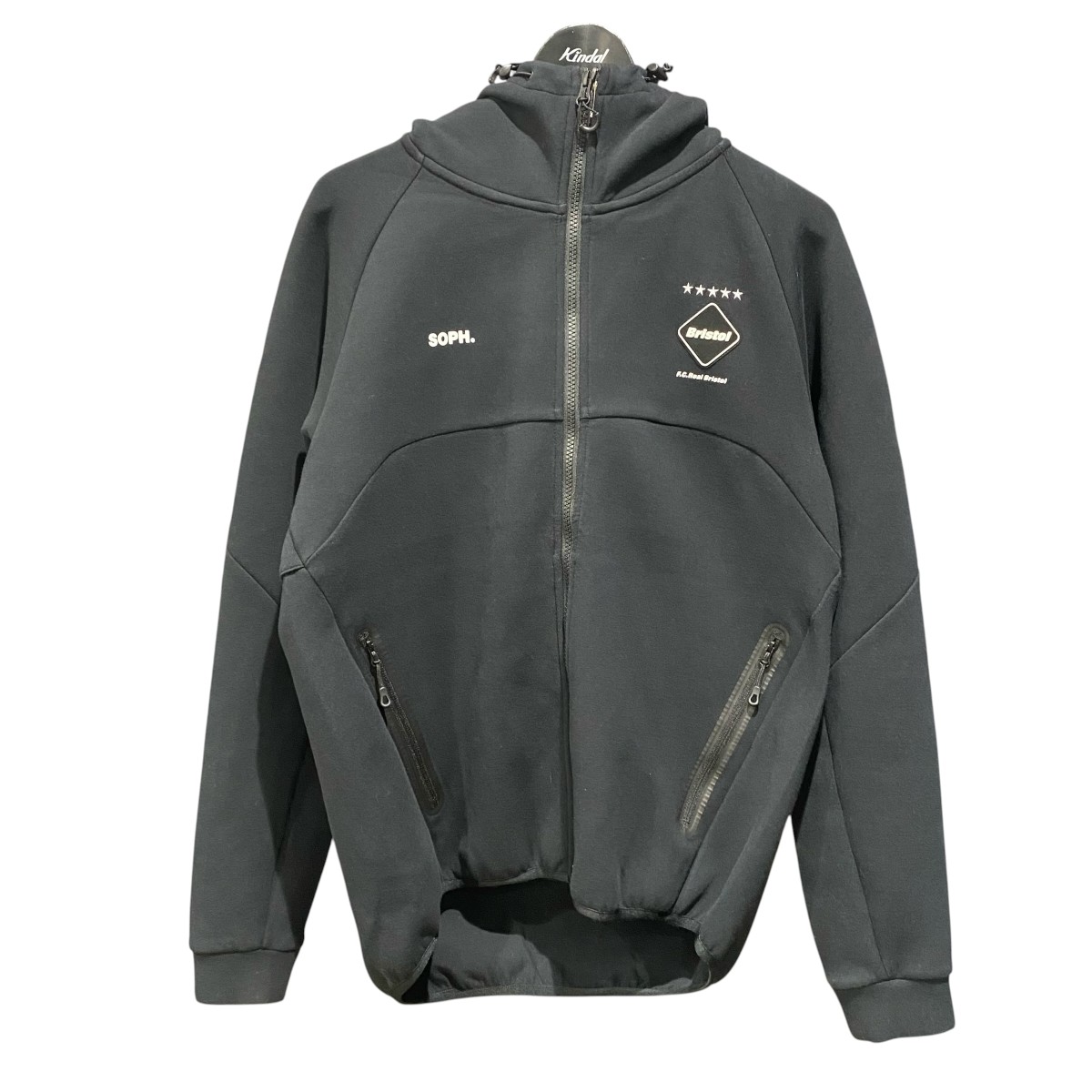 【中古】F．C．R．B． ジップパーカー FCRB-232037 VENTILATION HOODIE 黒いこと 大きさ：M 【150426】（エフシーアールビー）