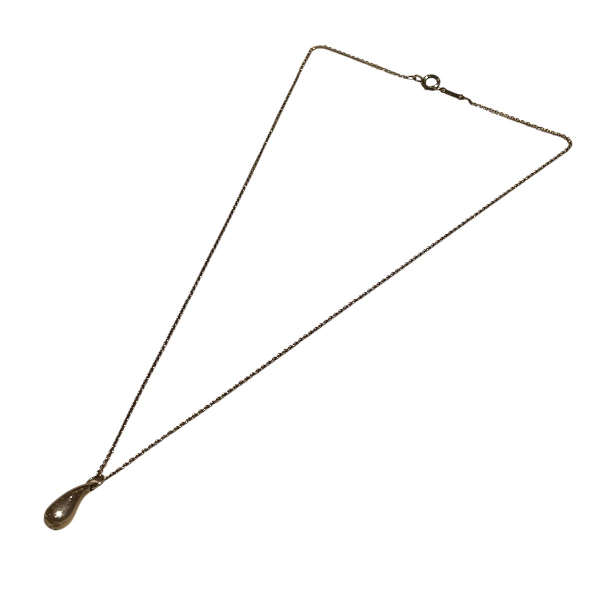 【中古】Tiffany ＆ Co． ティアドロップ 首飾り しろがね色 【150426】（ティファニー）