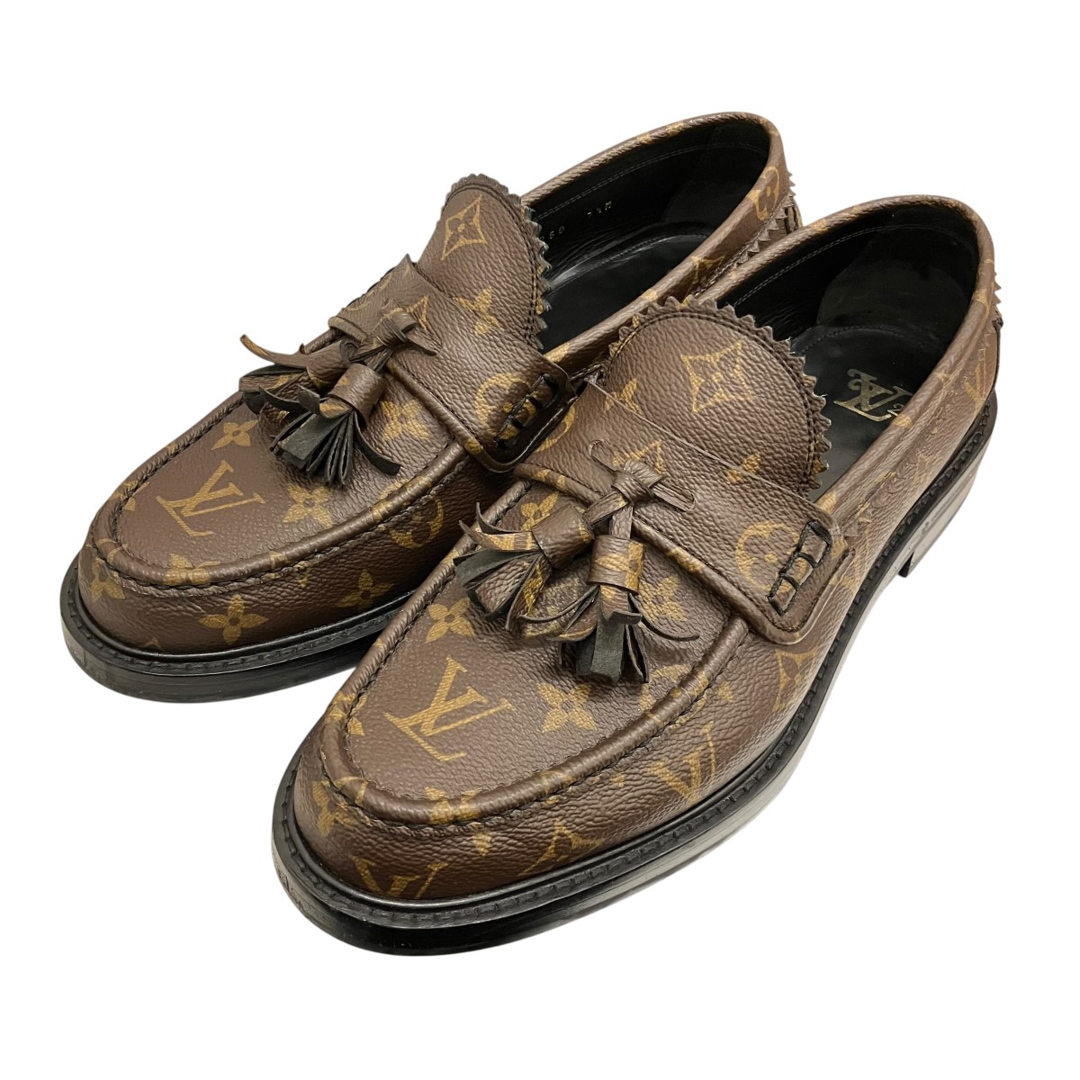 【中古】LOUIS VUITTON×NIGO モノグラムタッセルローファー BM0250 赤銅色 大きさ：7 1/2 【150426】（ルイヴィトン×ニゴー）