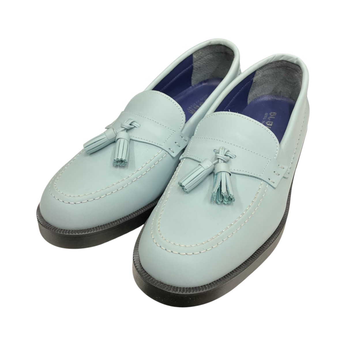 【中古】 BLOHM　 タッセルローファー BL-50 ライトブルー×ブラック サイズ：26.0cm 【160426】（ブローム）