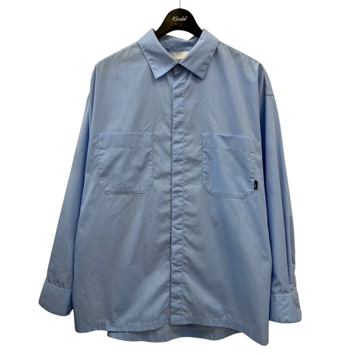 【中古】 WTAPS　 24AW 長袖シャツ 242CWDT-SHM02 ブルー サイズ：3 【160426】（ダブルタップス）