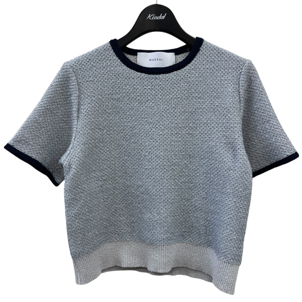 【中古】 MURRAL　 半袖ニット MU23SS-0501 グレー サイズ：2 【160426】（ミューラル）