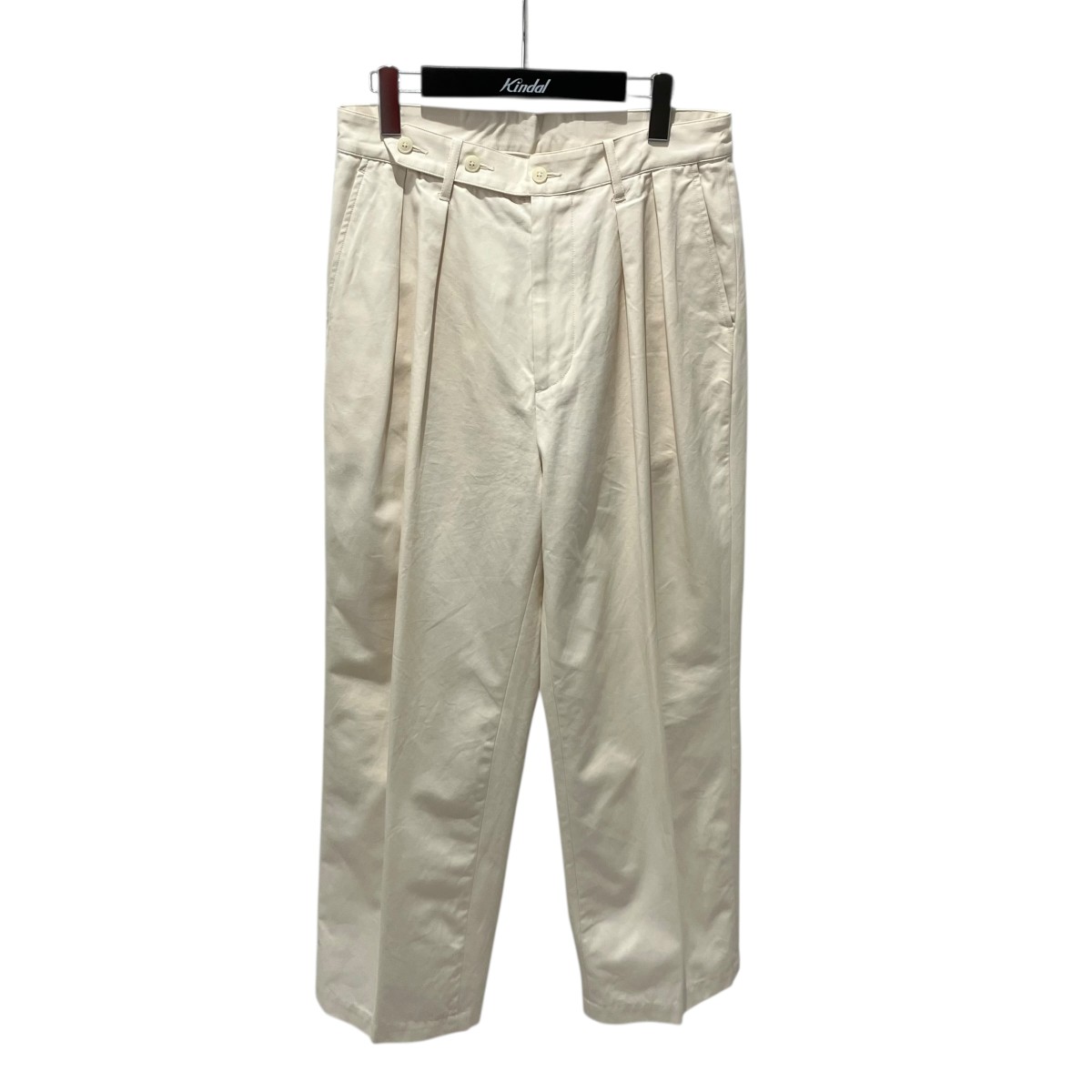 【中古】 ULTERIOR　 25SS FINX COTTON GABARDINE TUCKED TROUSERS パンツ ULPT65-KA193-A エクリュ サイズ：4 【160426】（アルテリア）