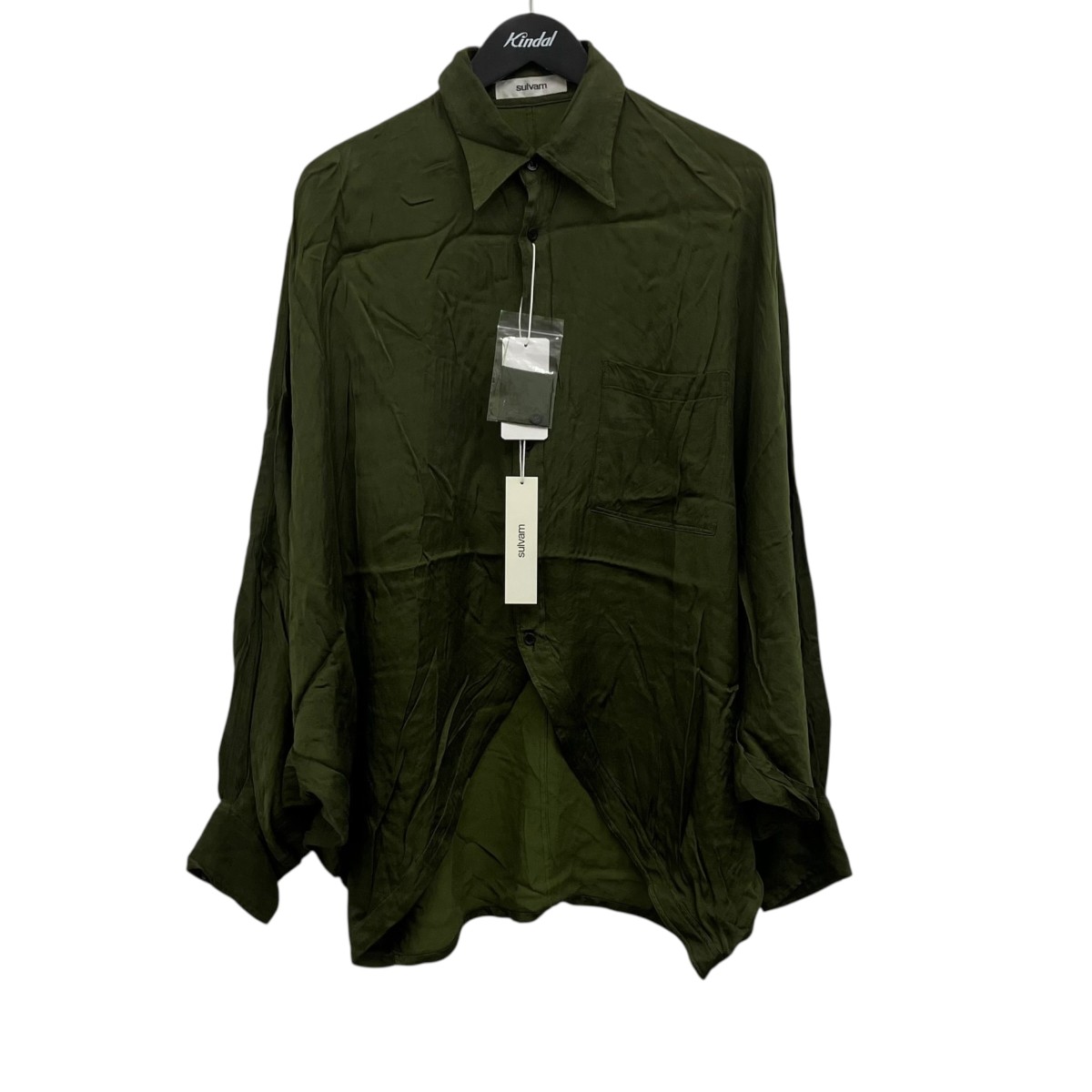 【中古】 sulvam　 ロングスリーブシャツ グリーン サイズ：M 【160426】（サルバム）