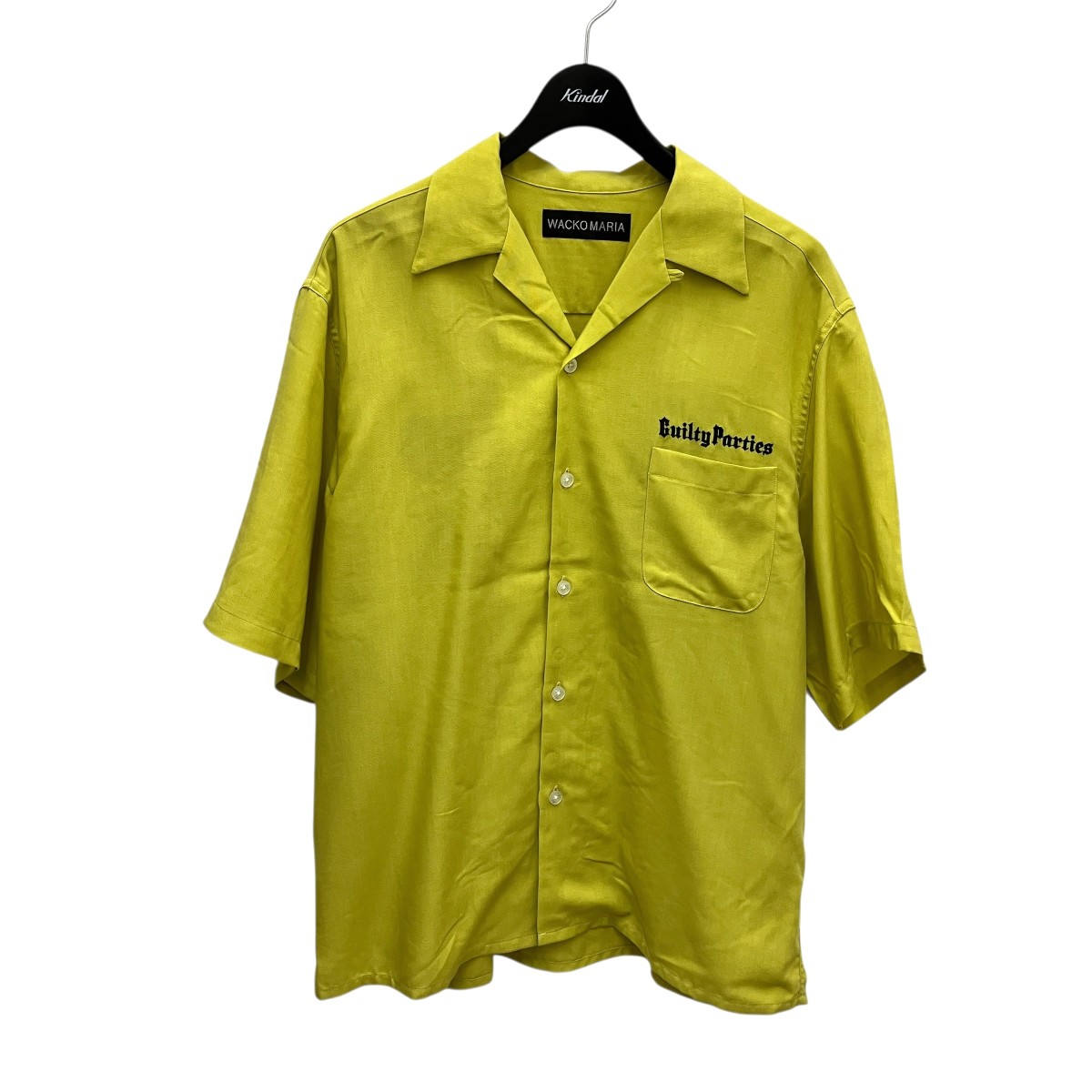 【中古】 WACKO MARIA　 50’S OPEN COLLAR SHIRT 半袖シャツ イエロー サイズ：M 【160426】（ワコマリア）