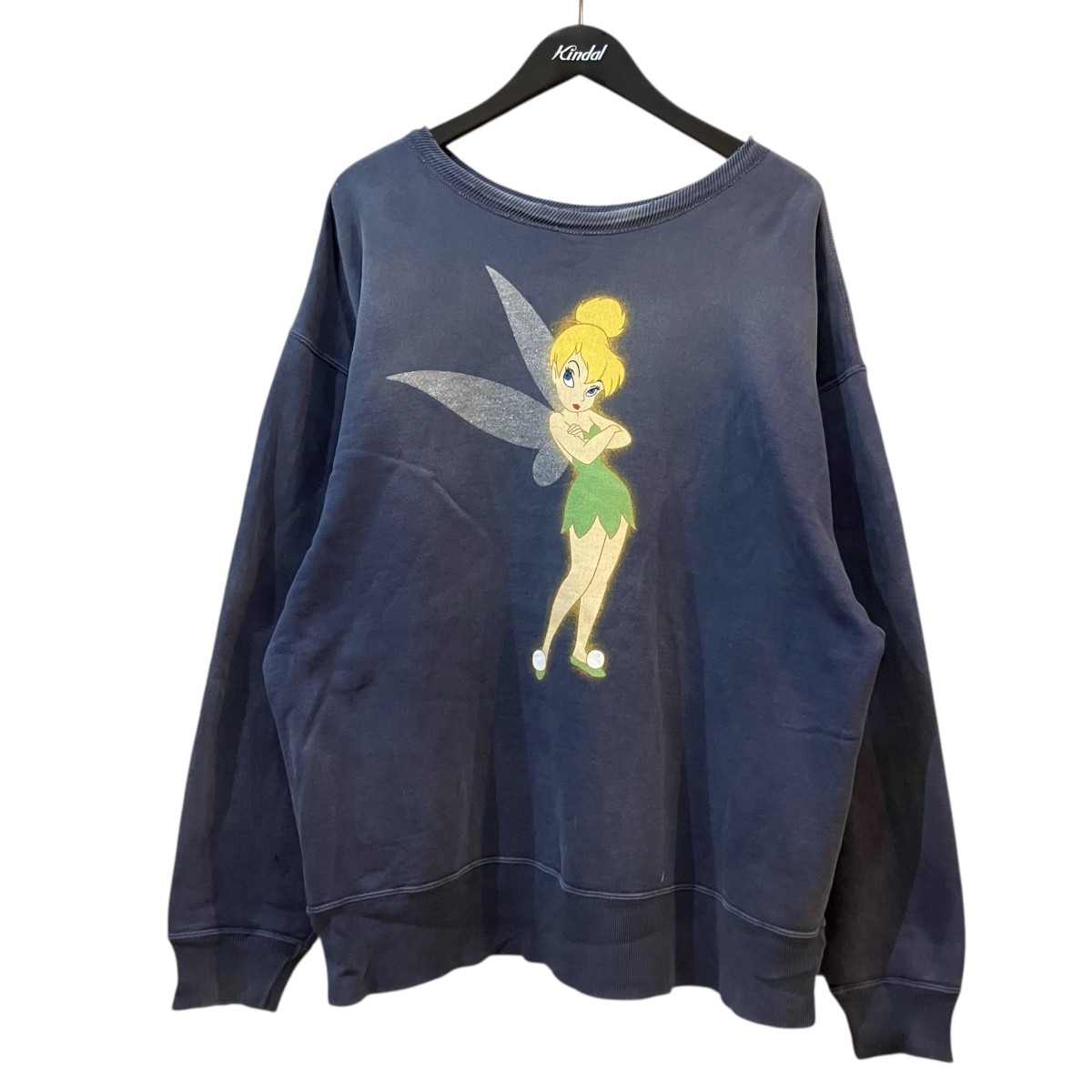 【中古】 SAINT MICHAEL　 「TINKER BELL」 ティンカーベルスウェット SM MK8 0000 C80 ネイビー サイズ：L 【170426】（セントマイケル）