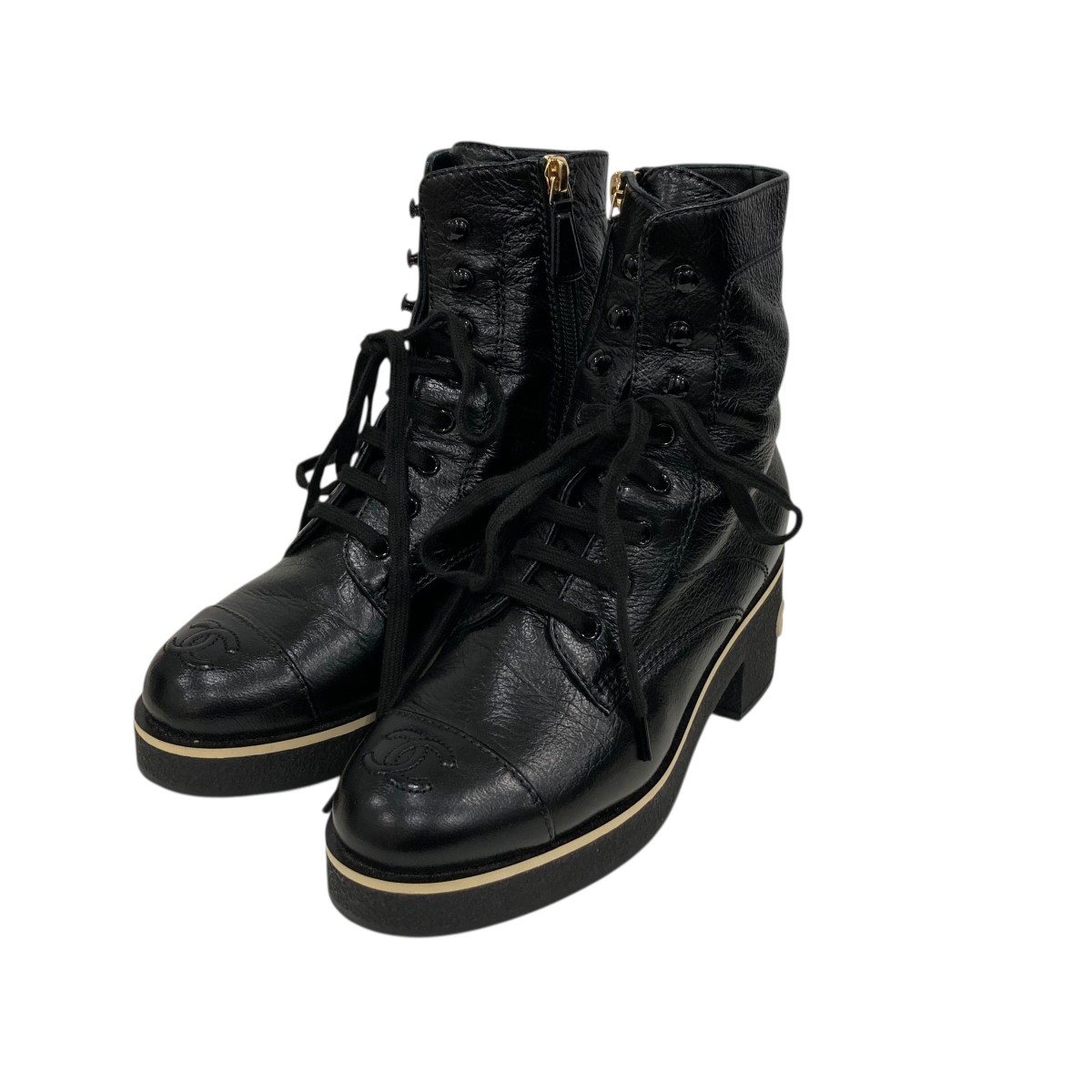 【中古】CHANEL ブーツ G36435 黒いこと 大きさ：36 【170426】（シャネル）