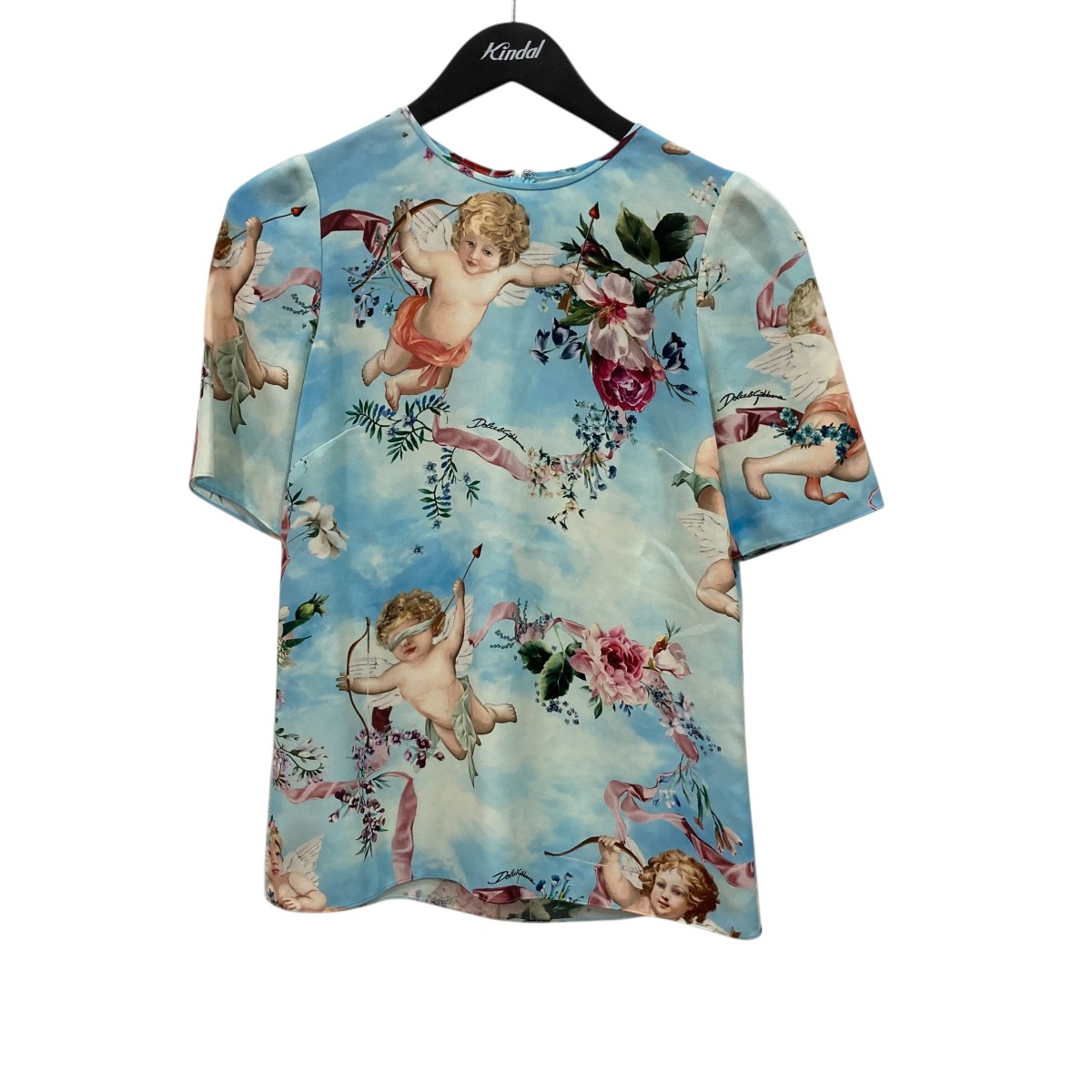 【中古】DOLCE ＆ GABBANA半袖ブラウス ブルー サイズ：38【価格見直し】｜ブランド古着のカインドオル