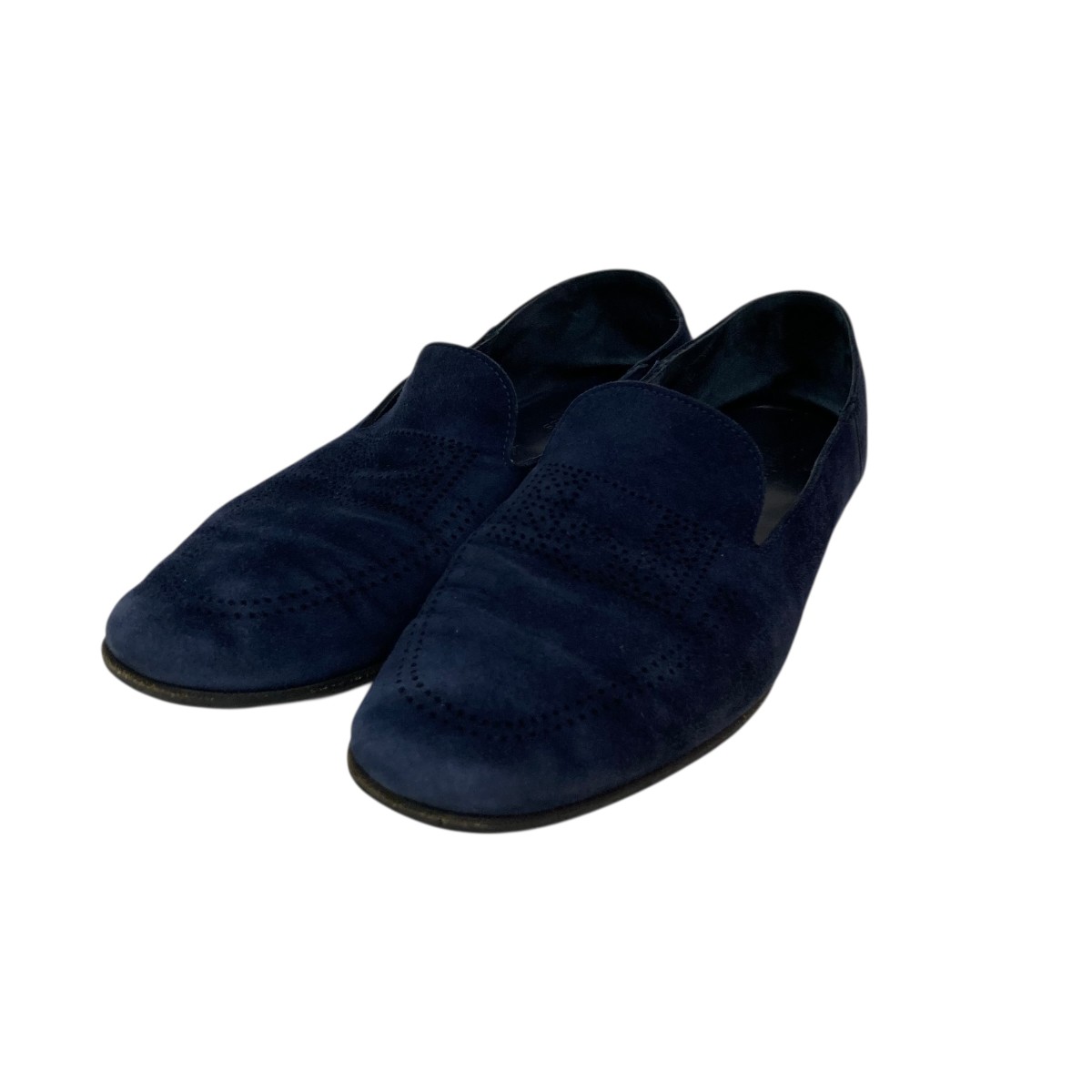 【中古】HERMES スリッポン ネイビー サイズ：42 1/2 【170426】（エルメス）