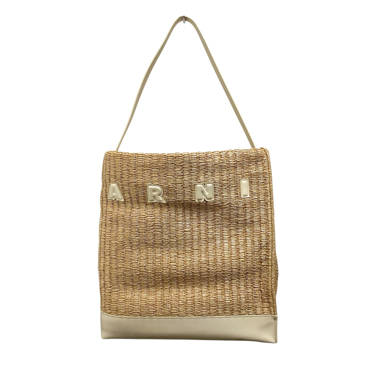 【中古】MARNI MUSEO HOBO MEDIUM トートバッグ SHMP0106U1 ベージュ×白いこと 【170426】（マルニ）
