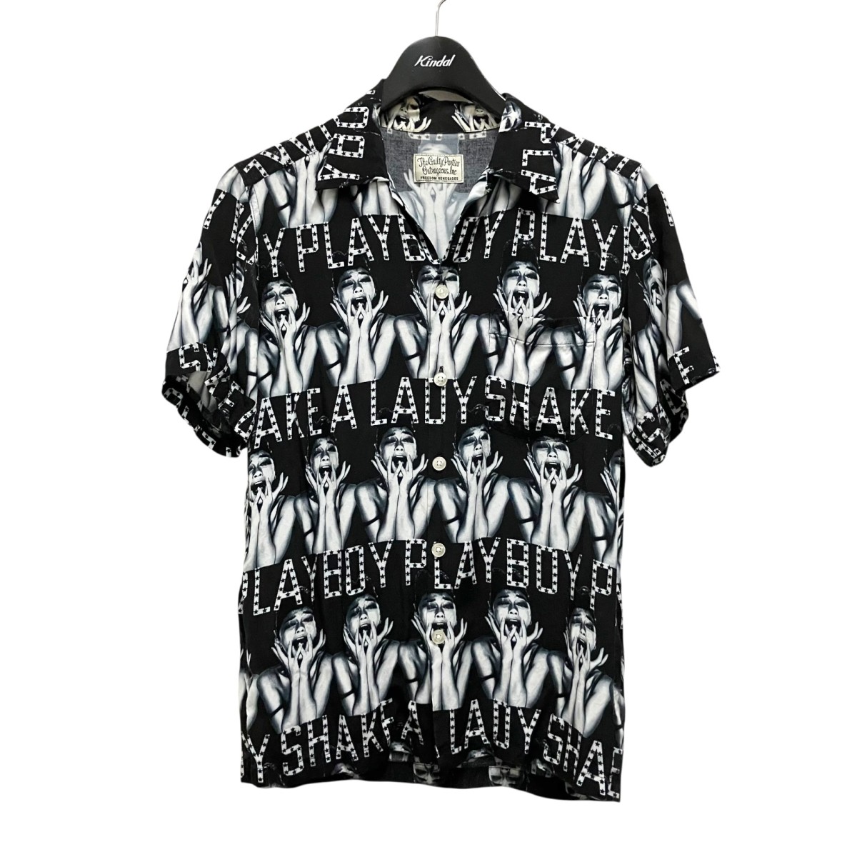 【中古】 WACKO MARIA　 ANGELA BABY ALOHA SHIRT 半袖シャツ ブラック サイズ：S 【170426】（ワコマリア）