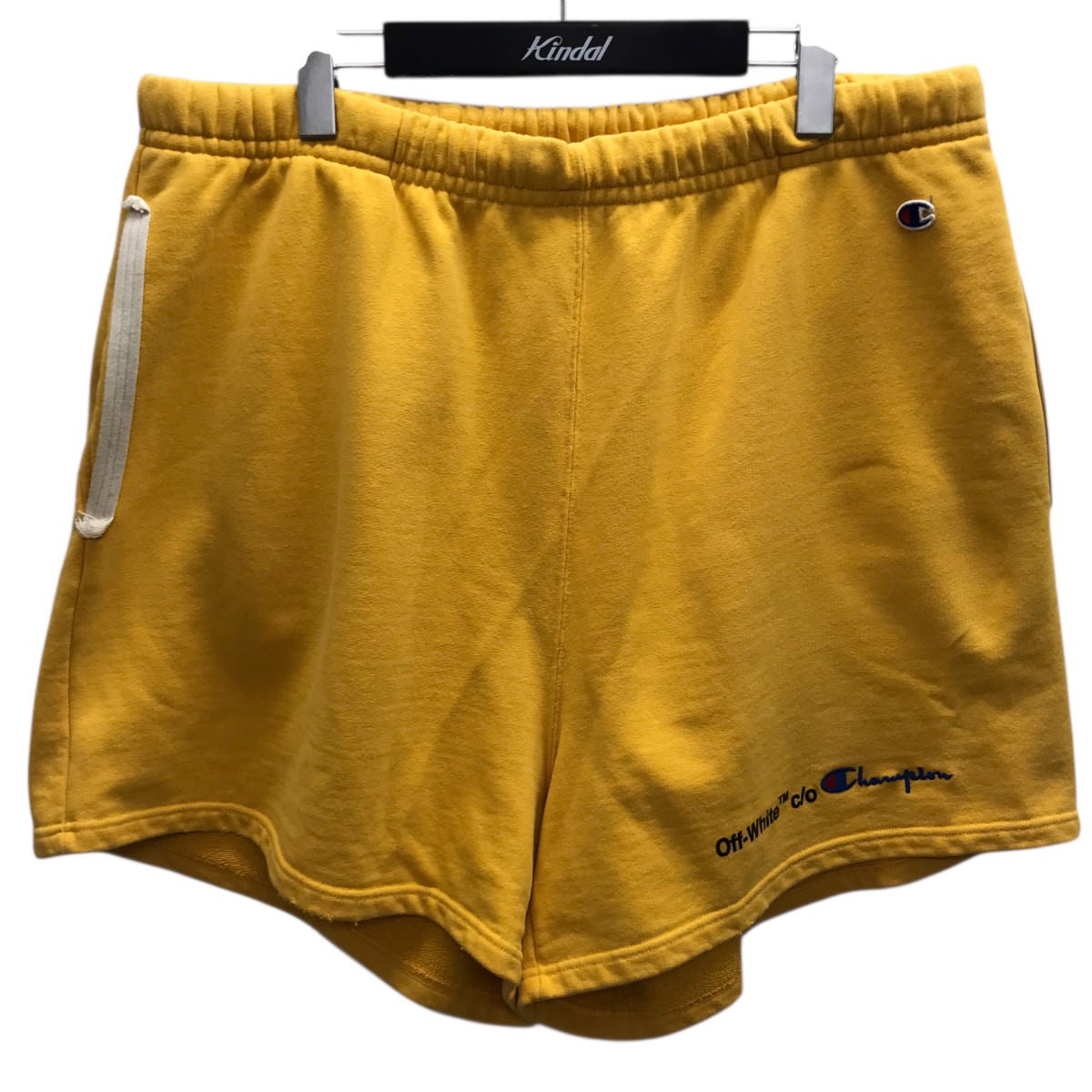 【中古】 OFFWHITE×Champion　 スウェットショートパンツ イエロー サイズ：L 【170426】（オフホワイト×チャンピオン） 9,979円