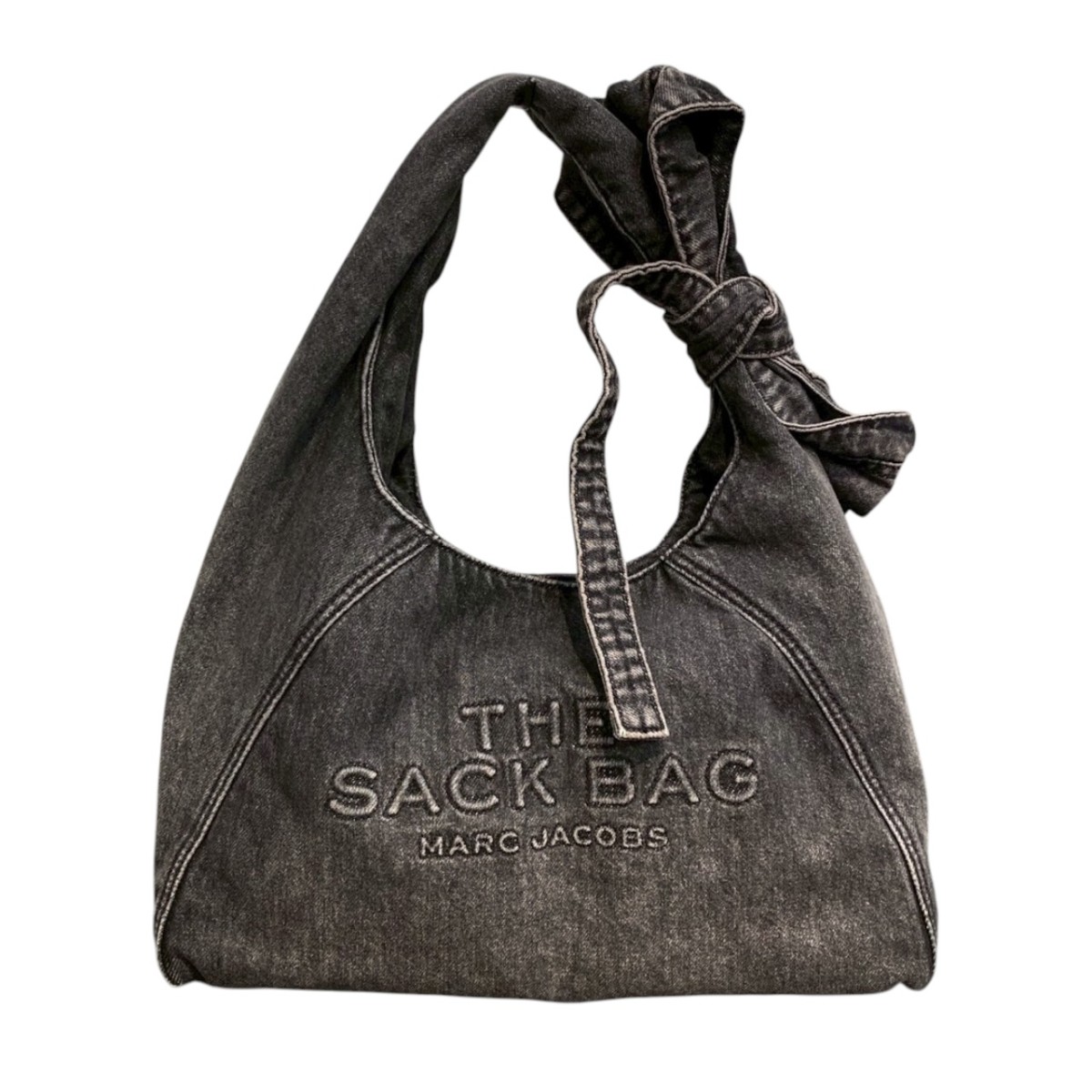 【中古】 MARC JACOBS　 26SS ザ ボウ デニム サック バッグ ショルダーバッグ ブラック 【170426】（マークジェイコブス）
