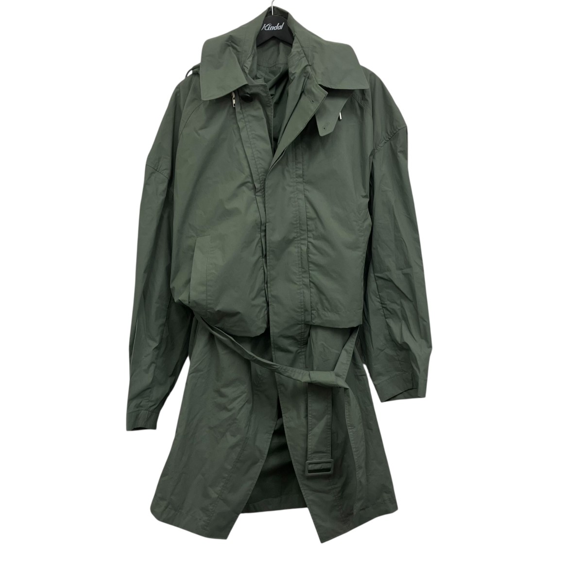 【中古】 Juun．J　 ナイロンコート グリーン サイズ：46 【170426】（ジュンジー）