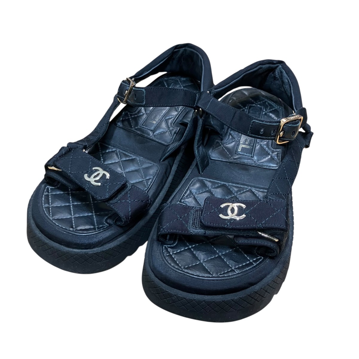 【中古】CHANEL サンダル 黒いこと 大きさ：35 【170426】（シャネル）