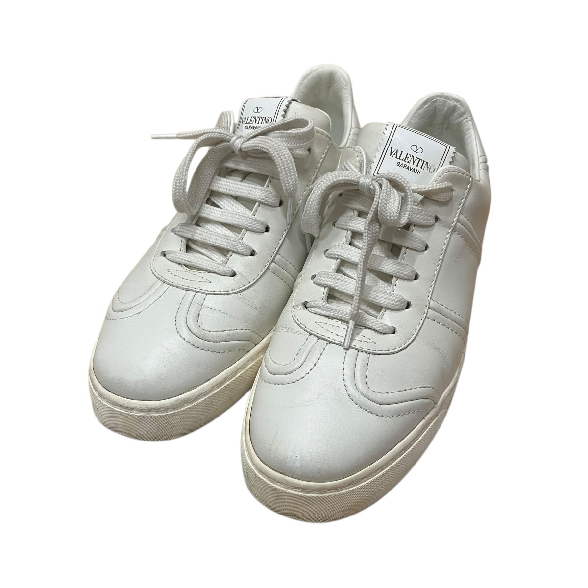 【中古】VALENTINO ローカットスニーカー ホワイト サイズ：37 1/2 【170426】（ヴァレンチノ）